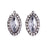 30mm Marquise Shape Pendant with Large Crystal Feature from the Glam Collection - Silver Plated (1 Pair)