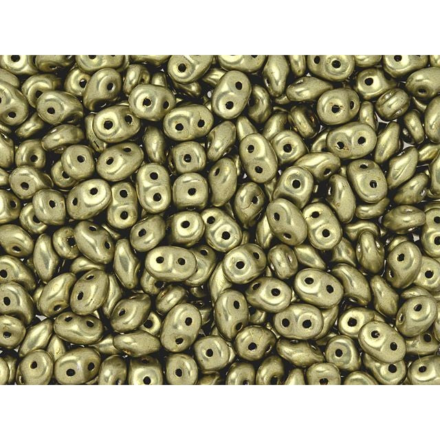 Matubo SuperDuo 2 x 5mm ColorTrends Saturated Metallic Limelight 2-Hole Seed Bead 2.5-Inch Tube