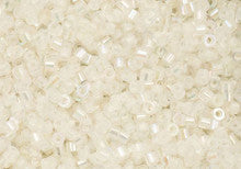 Cylin Seed Beads 11/0 - 25g Bag - Glow in the Dark - White to Green AB