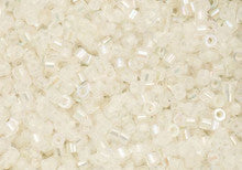 Cylin Seed Beads 11/0 - 25g Bag - Glow in the Dark - White to Turquoise AB