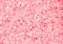 Cylin Seed Beads 11/0 - 25g Bag - Glow in the Dark - Pink Neon AB