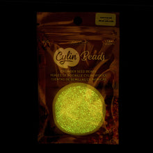 Cylin Seed Beads 11/0 - 25g Bag - Glow in the Dark - Gold Yellow AB