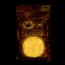 Cylin Seed Beads 11/0 - 25g Bag - Glow in the Dark - Orange AB