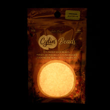 Cylin Seed Beads 11/0 - 25g Bag - Glow in the Dark - Coral AB