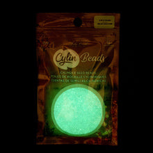 Cylin Seed Beads 11/0 - 25g Bag - Glow in the Dark - Blue AB