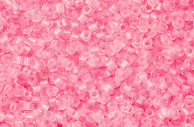 Cylin Seed Beads 11/0 - 25g Bag - Glow in the Dark - Rose