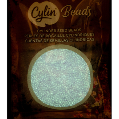 Cylin Seed Beads 11/0 - 25g Bag - Glow in the Dark - Purple