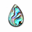 Natural Abalone Shell 14x10mm Side-Drilled Teardrop Bead