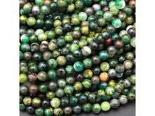 African Green Jade 4mm Smooth Round Bead Strand
