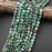 Natural African Turquoise Faceted Coin Bead Strand 6-8mm, 15.5 Inch - AAA Grade