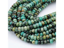 African Turquoise 6mm Rondelle Bead Strand