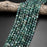 Natural Green Moss Agate 6mm Coin Bead Strand