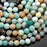 Natural Amazonite 8mm Faceted Round Bead Strand
