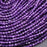 Natural Amethyst 3mm Micro-Faceted Round Bead Strand - AAA Grade