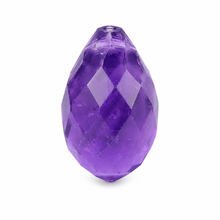 Natural Purple Amethyst 12mm Faceted Teardrop Briolette Bead - AAA Grade