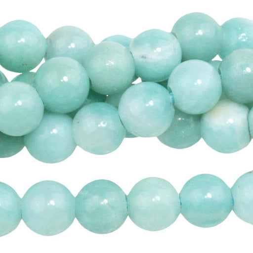 Amazonite 8mm Round Large Hole 8-Inch