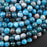 Natural Blue Apatite 8mm Smooth Round Bead Strand