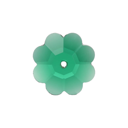 PRESTIGE Crystal, #3700 Margarita Flower Bead 14mm, Majestic Green (1 Piece)