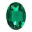 PRESTIGE Crystal, #4120 Oval Fancy Stone 18x13mm, Majestic Green (1 Piece)