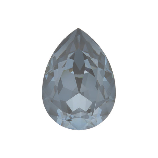 PRESTIGE Crystal, #4320 Pear Fancy Stone 14x10mm, Crystal Dark Grey Ignite (1 Piece)