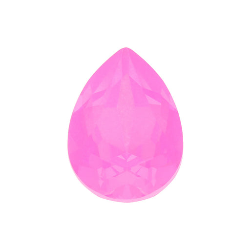 PRESTIGE Crystal, #4320 Pear Fancy Stone 14x10mm, Crystal Electric Pink Ignite (1 Piece)