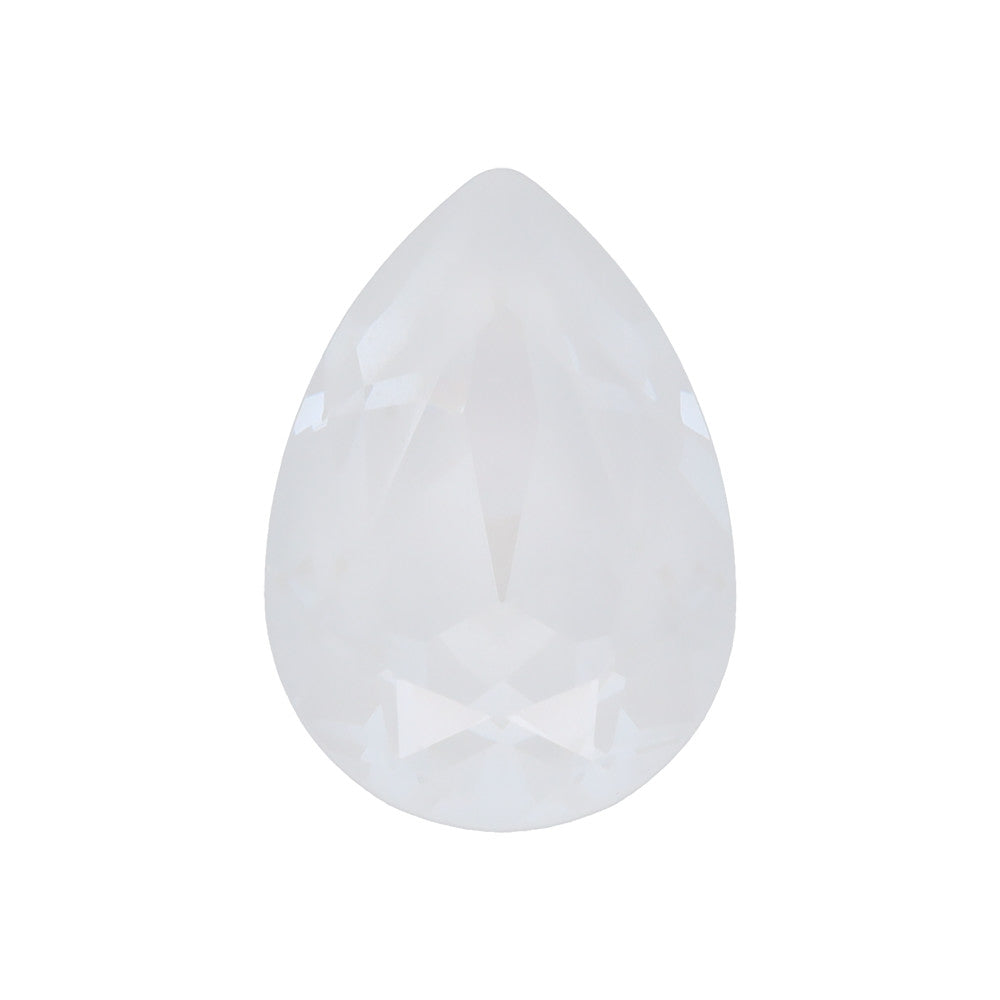 PRESTIGE Crystal, #4320 Pear Fancy Stone 14x10mm, Crystal Electric White Ignite (1 Piece)