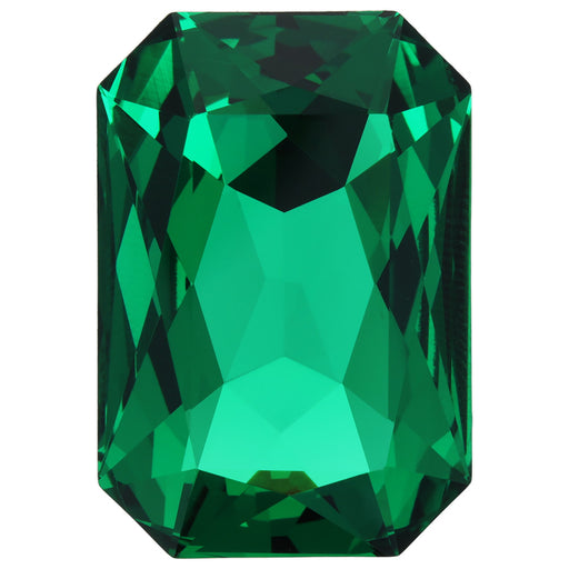 PRESTIGE Crystal, #4627 Octagon Fancy Stone 27mm, Majestic Green (1 Piece)