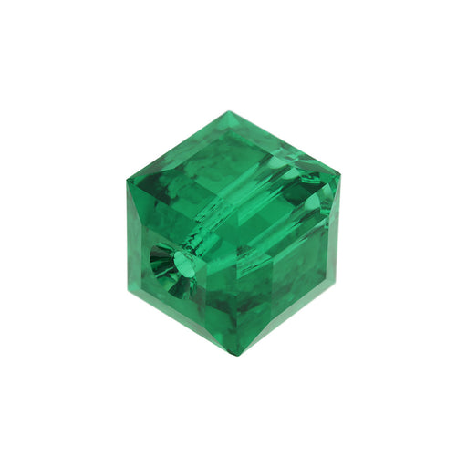 PRESTIGE Crystal, #5601 Faceted Cube Bead 8mm, Majestic Green (1 Piece)