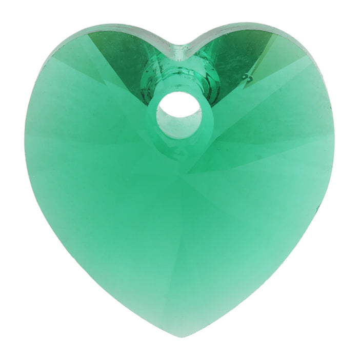 PRESTIGE Crystal, #6228 Heart Pendant 10mm, Majestic Green (1 Piece)