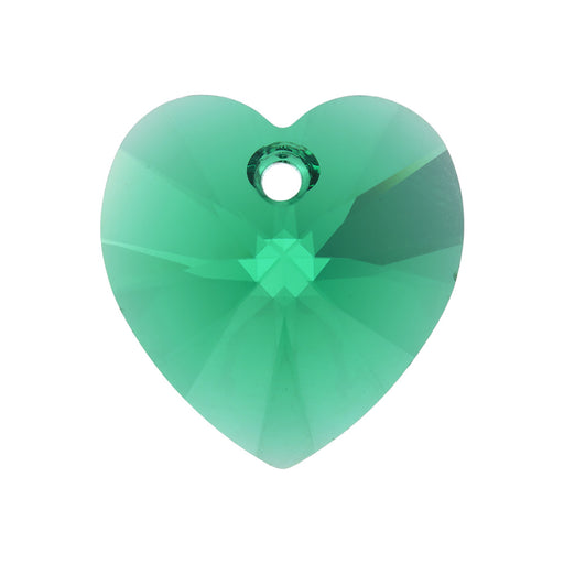 PRESTIGE Crystal, #6228 Heart Pendant 14mm, Majestic Green (1 Piece)