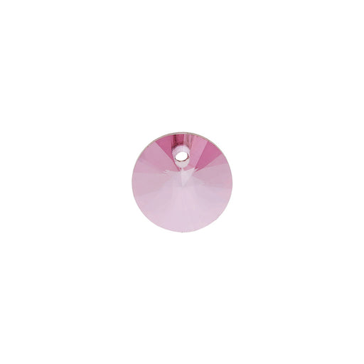 PRESTIGE Crystal, #6428 Disk Pendant 6mm Dark Rose (1 Piece)