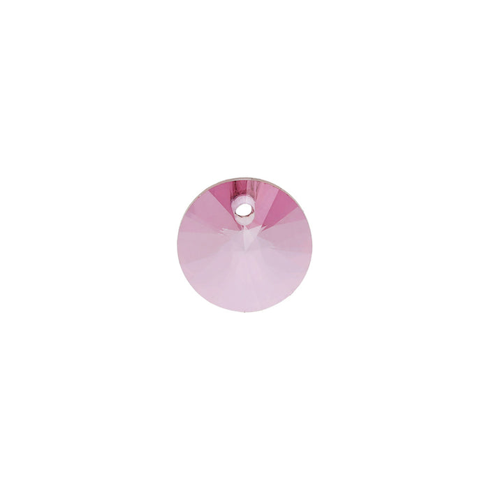 PRESTIGE Crystal, #6428 Disk Pendant 6mm Dark Rose (1 Piece)