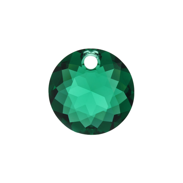 PRESTIGE Crystal, #6430 Round Classic Cut Pendant 10mm, Majestic Green (1 Piece)