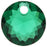 PRESTIGE Crystal, #6430 Round Classic Cut Pendant 8mm, Majestic Green (1 Piece)
