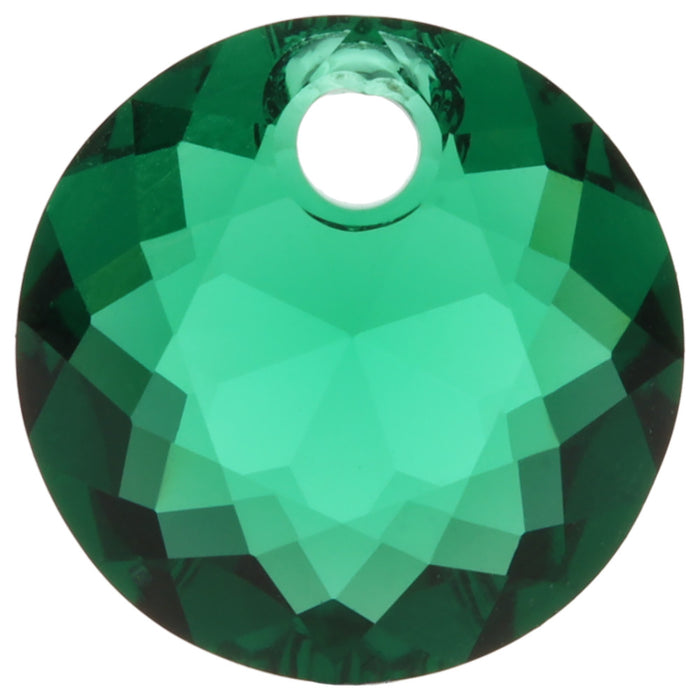 PRESTIGE Crystal, #6430 Round Classic Cut Pendant 8mm, Majestic Green (1 Piece)