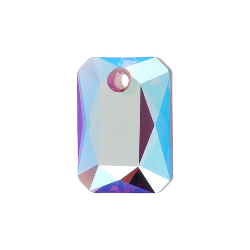 PRESTIGE Crystal, #6435 Emerald Cut Pendant 12mm, Amethyst Shimmer (1 Piece)