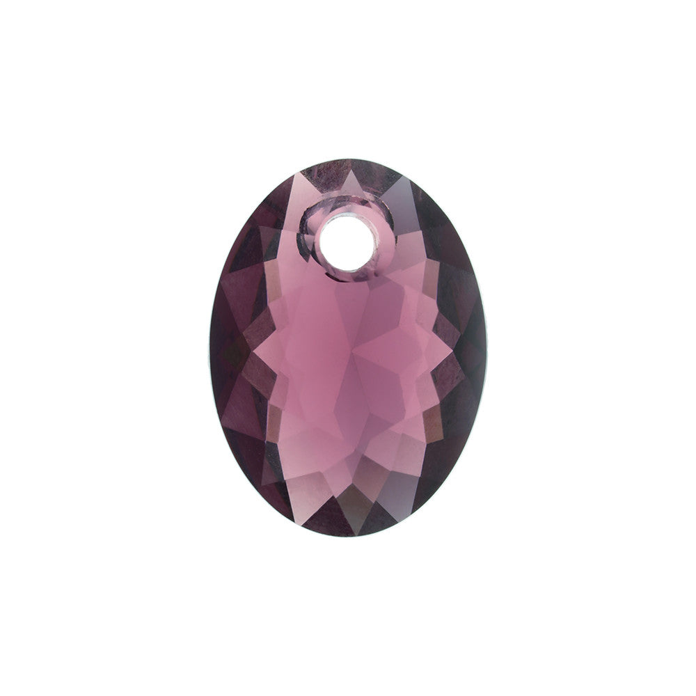 PRESTIGE Crystal, #6438 Elliptic Cut Pendant 11mm, Amethyst (1 Piece)