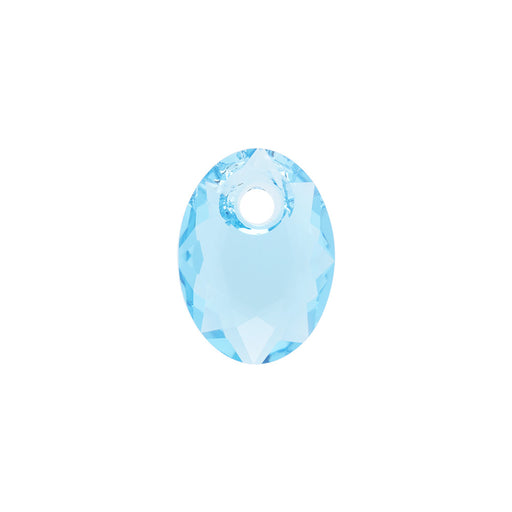 PRESTIGE Crystal, #6438 Elliptic Cut Pendant 9mm, Aquamarine (1 Piece)