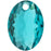 PRESTIGE Crystal, #6438 Elliptic Cut Pendant 16mm, Blue Zircon (1 Piece)