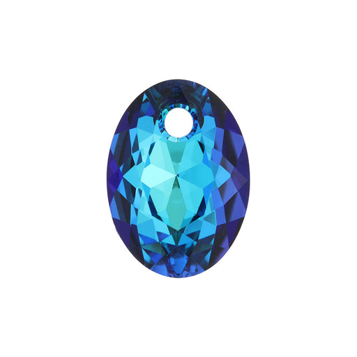 PRESTIGE Crystal, #6438 Elliptic Cut Pendant 11mm, Crystal Bermuda Blue (1 Piece)