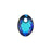 PRESTIGE Crystal, #6438 Elliptic Cut Pendant 9mm, Crystal Bermuda Blue (1 Piece)