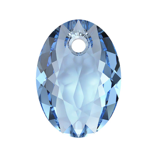 PRESTIGE Crystal, #6438 Elliptic Cut Crystal Pendant 16mm Cool Blue (1 Piece)