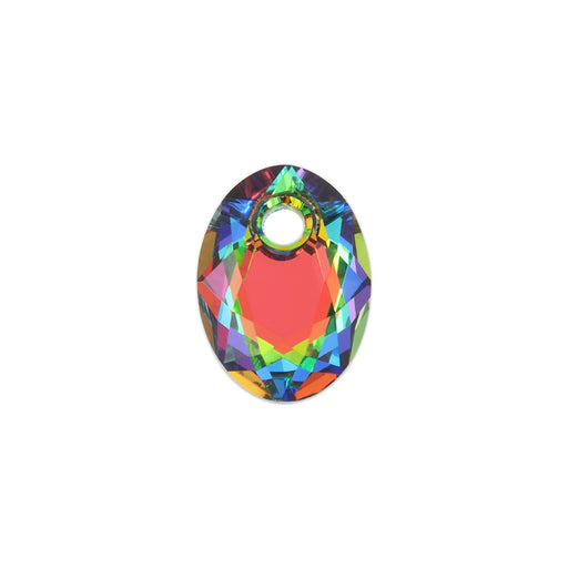 PRESTIGE Crystal, #6438 Elliptic Cut Pendant 9mm, Crystal Vitrail Medium (1 Piece)