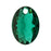 PRESTIGE Crystal, #6438 Elliptic Cut Pendant 16mm, Emerald (1 Piece)