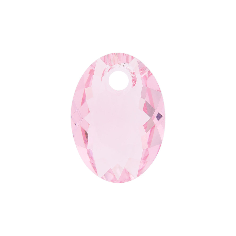 PRESTIGE Crystal, #6438 Elliptic Cut Pendant 11mm, Light Rose (1 Piece)