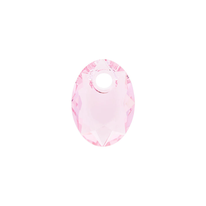 PRESTIGE Crystal, #6438 Elliptic Cut Pendant 9mm, Light Rose (1 Piece)
