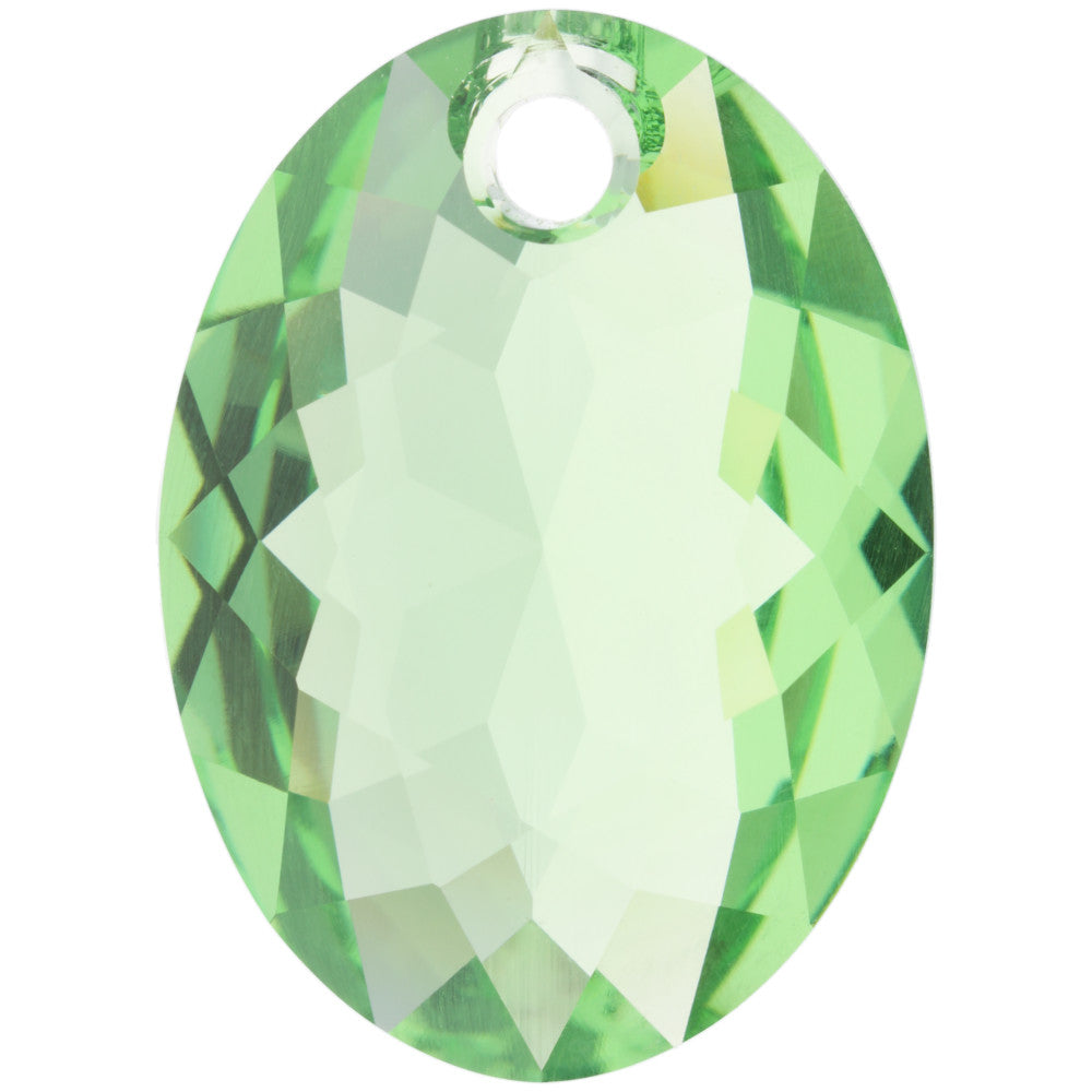 PRESTIGE Crystal, #6438 Elliptic Cut Pendant 16mm, Peridot (1 Piece)