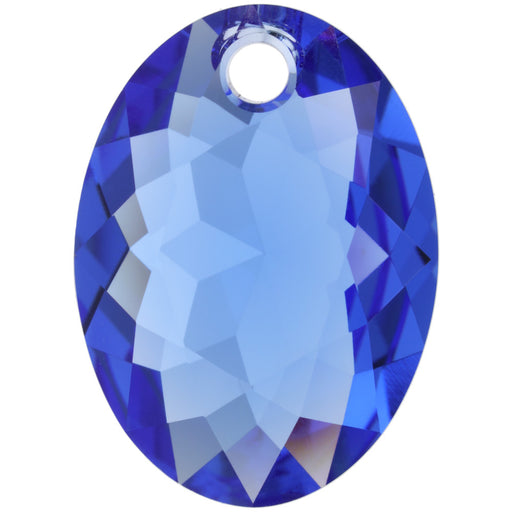 PRESTIGE Crystal, #6438 Elliptic Cut Pendant 16mm, Sapphire (1 Piece)
