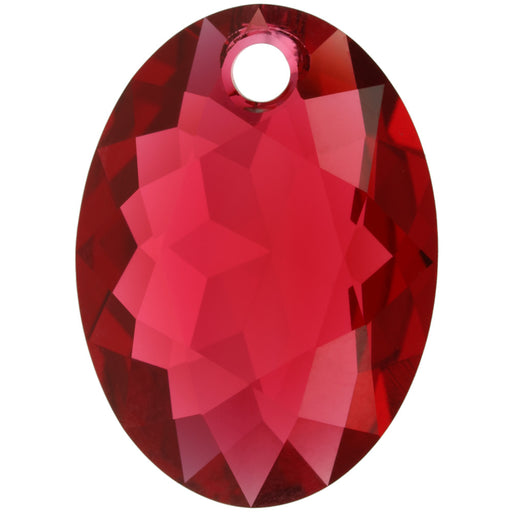 PRESTIGE Crystal, #6438 Elliptic Cut Pendant 16mm, Scarlet (1 Piece)