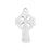 Sterling Silver Charm, Small Celtic Cross 15x9mm, 1 Piece